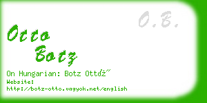 otto botz business card